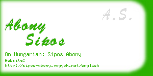 abony sipos business card